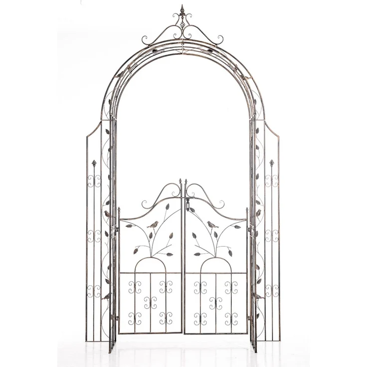 Rosenbogen ANDERS - 144x36x270cm, Metall, Bronze | Rankhilfe Rosen Rankgitter Gartendekoration – Bild 1