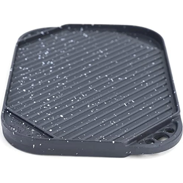BBQ Grill Wendeplatte Planchaplatte Gusseisen Antihaftbeschichtet 30x20 cm – Bild 6