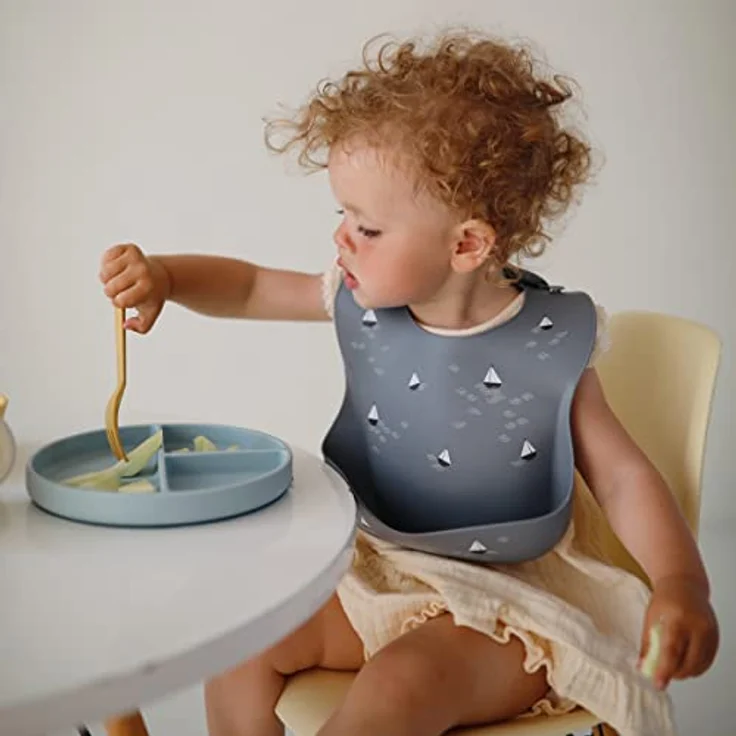 Mushie Teller Kinderteller Powder Blue – Bild 5