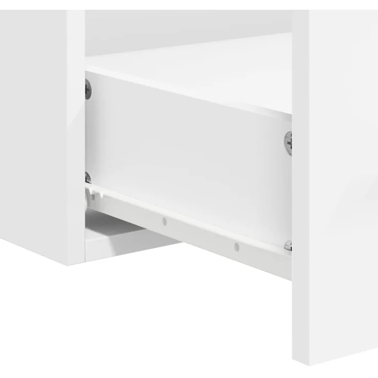 vidaXL Badschrank mit Spiegel Weiß Holzwerkstoff 833879 – Bild 8