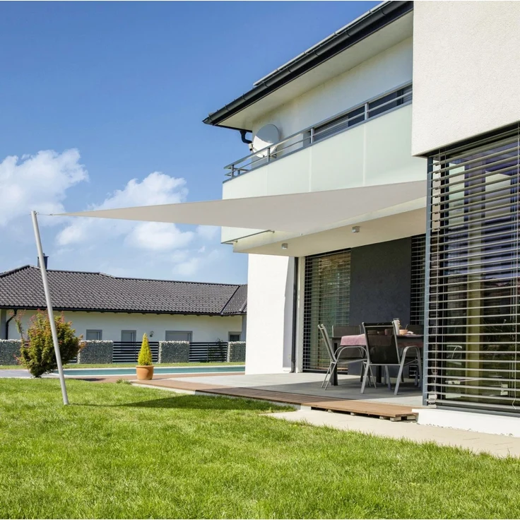 Windhager Sonnensegel Cannes 5x5x5m cream Sonnenschutz UV-Schutz 50+ Sonnendach – Bild 1