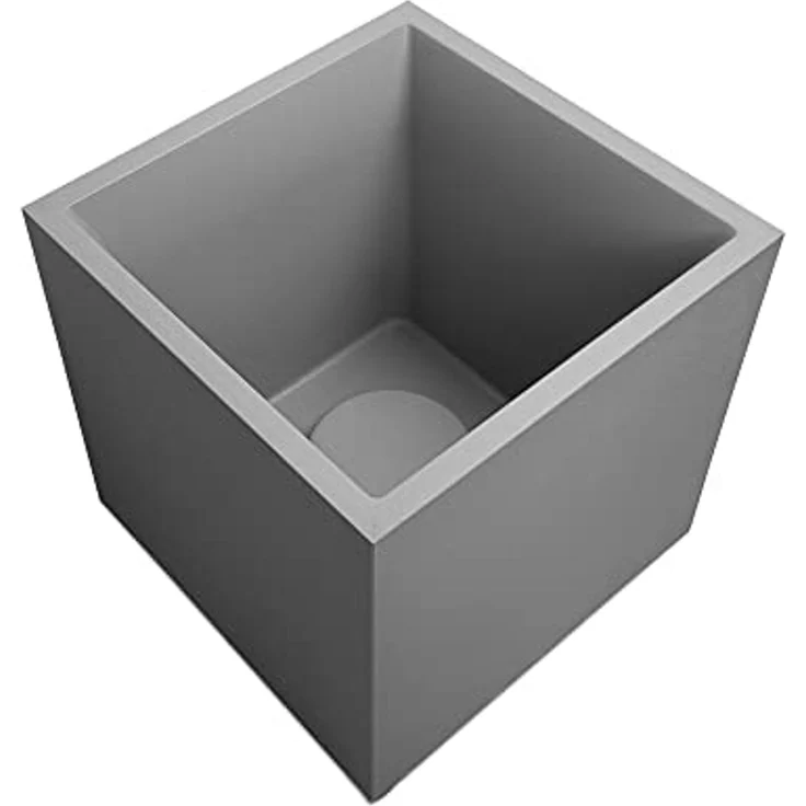 ONDIS24 Blumenkasten Ondis24 Pflanzkübel Vulkan Pierre 50 (1 St), 50x50x50 cm, in Vulkanstein/Basalt-Optik mit Wasserspeicher – Bild 3