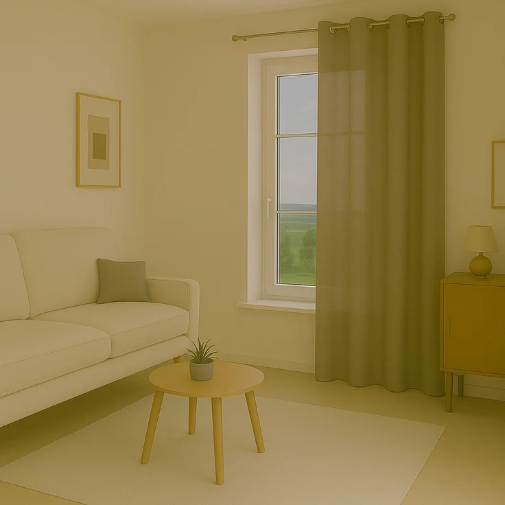 Bestlivings Blickdichte, Gardine mit Ösen, in vielen Größen und Farben Sandgrau 140x175 cm – Bild 5