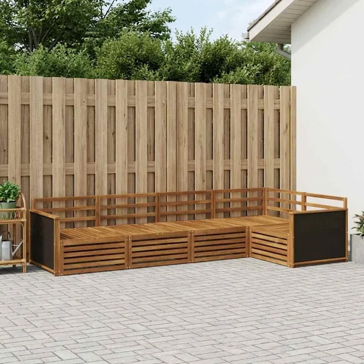 vidaXL Outdoor-Sofagarnitur 5 stk. Natur Massivholz Akazie 3383342