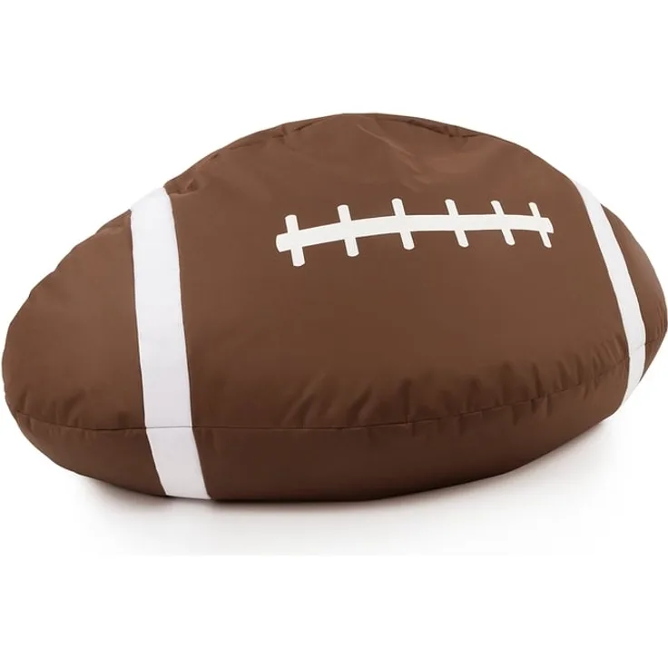Lumaland Sitzsack Football-Sitzsack 80 x 160 cm XL Bodenkissen Gaming, Indoor/Outdoor wasserabweisend waschbar robust