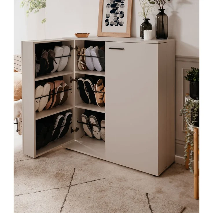 Schuhschrank Logu in Samt 100 x 110 cm – Bild 2