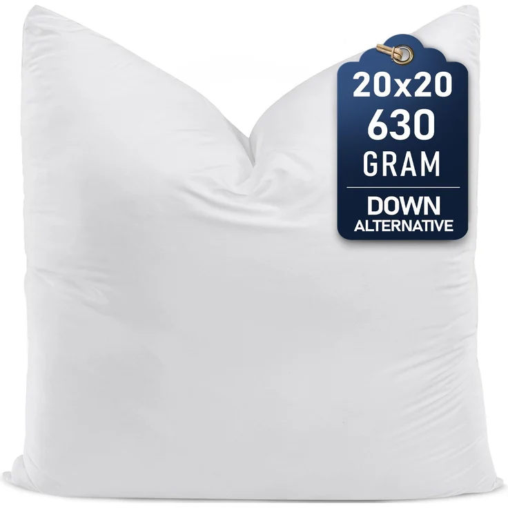 Utopia Bedding Dekokissen (1er-Set, Weiß) – 50x50 cm Daunenalternative Kissen für Bett, Sofa und Couch - Flauschiges dekoratives Füllkissen für drinnen und draußen