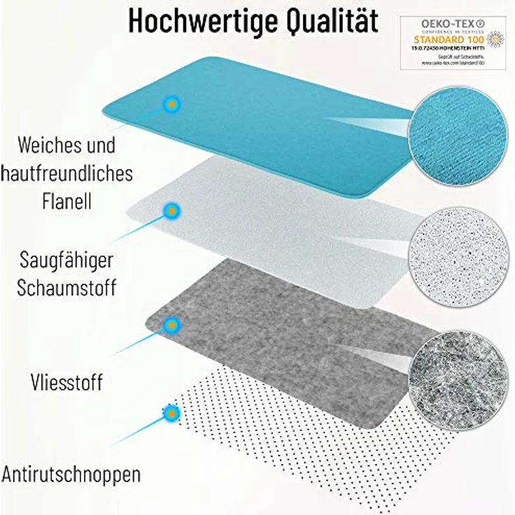 Sanilo Badematte Harmony, rutschhemmend, waschbar, schnelltrocknend, Polyester, rechteckig, sehr weich, hochwertig & modern, 50 x 80 cm oder 70 x 110 cm – Bild 7