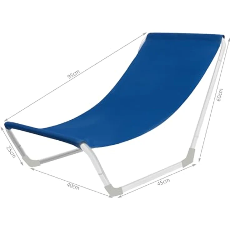 MALATEC Faltbare Gartenliege Strandliege, wasserdicht, ergonomisch, mit Tragetasche, max. 110 kg belastbar – Bild 3