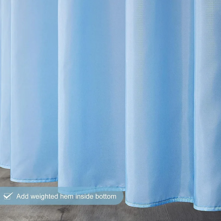 Duschvorhang Textil Anti-schimmel Wasserdicht Waschbar Polyester weiß 120x200cm – Bild 4
