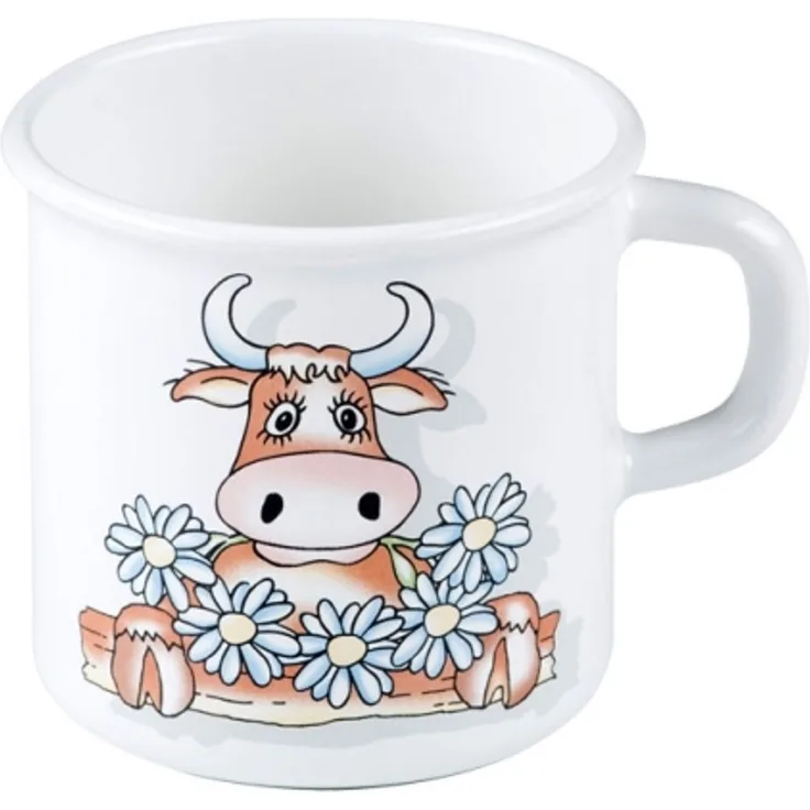 Riess Topf mit Bördel Emaille 8cm,3/8 Liter