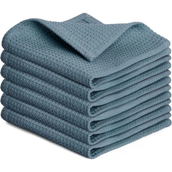 Blumtal Geschirrtuch Set 50x70 oder 30x30 cm, 100% Baumwolle, (6-tlg), Saugfähig, schnell trocknend, waschbar, 100% Baumwolle – Bild 1