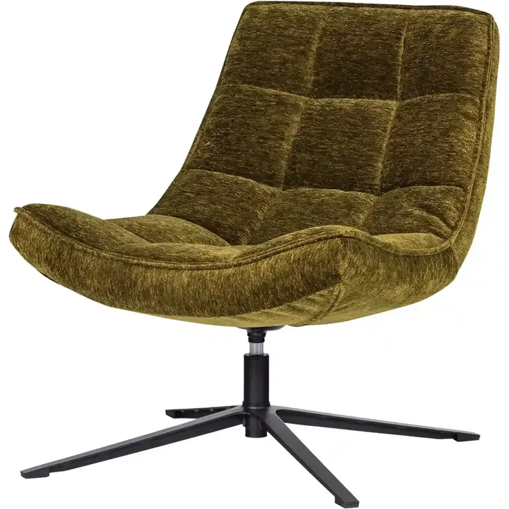 Drehsessel Maudi - Chenille-Stoff Grün