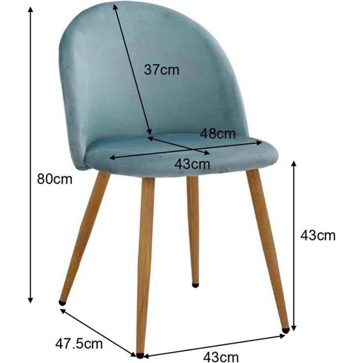 Esszimmerstuhl Samt Set Wohnzimmer Schlafzimmer Küche 2 4 Stühle – Bild 3