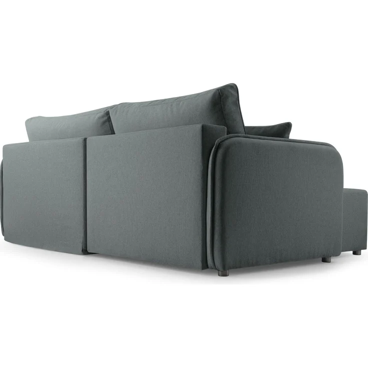 Selsey 'Kassian' Ecksofa mit Schlaffunktion und Bettkasten, grau, links – Bild 7
