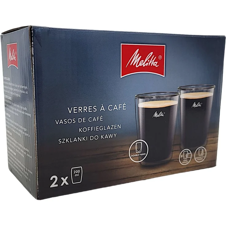 Melitta® Doppelwandige Gläser 2er-Set 200ml aus Borosilikatglas Kaffeetassen Thermogläser Teegläser Kaffeegläser Latte Macchiato Cappuccino – Bild 3