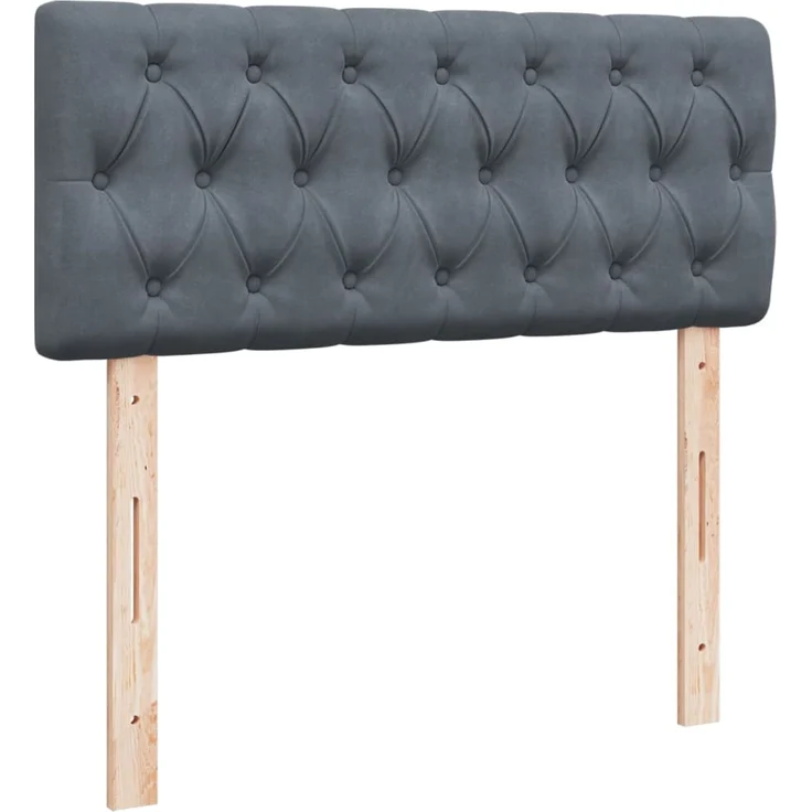 vidaXL Boxspringbett mit Matratze Dunkelgrau 120x200 cm Samt 3287717 – Bild 5