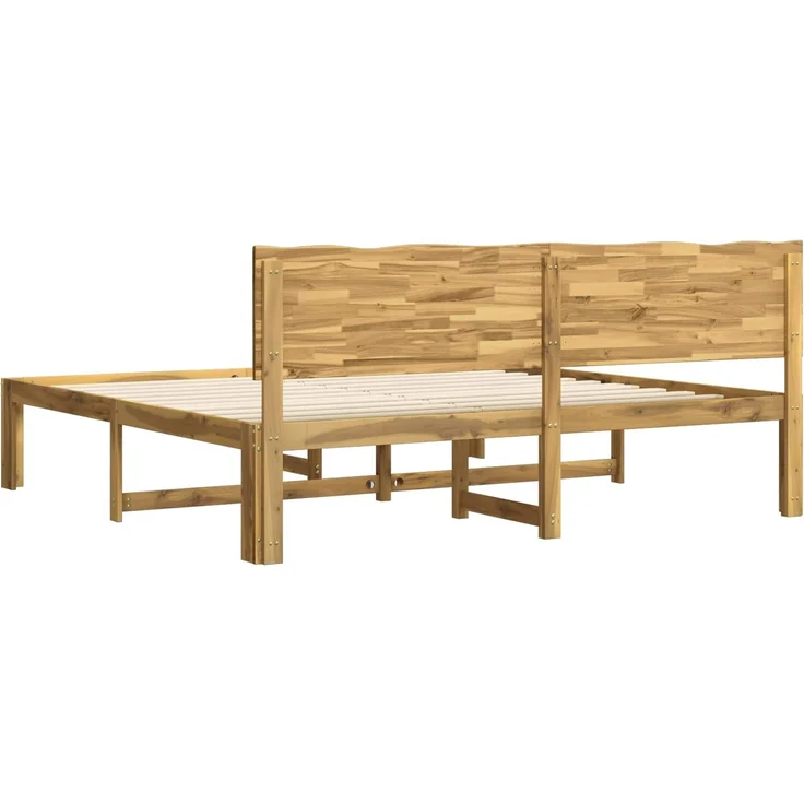 vidaXL Doppelbettgestell mit Kopfteil ROSTOCK Weiß 200 x 200 cm 3405460 – Bild 6