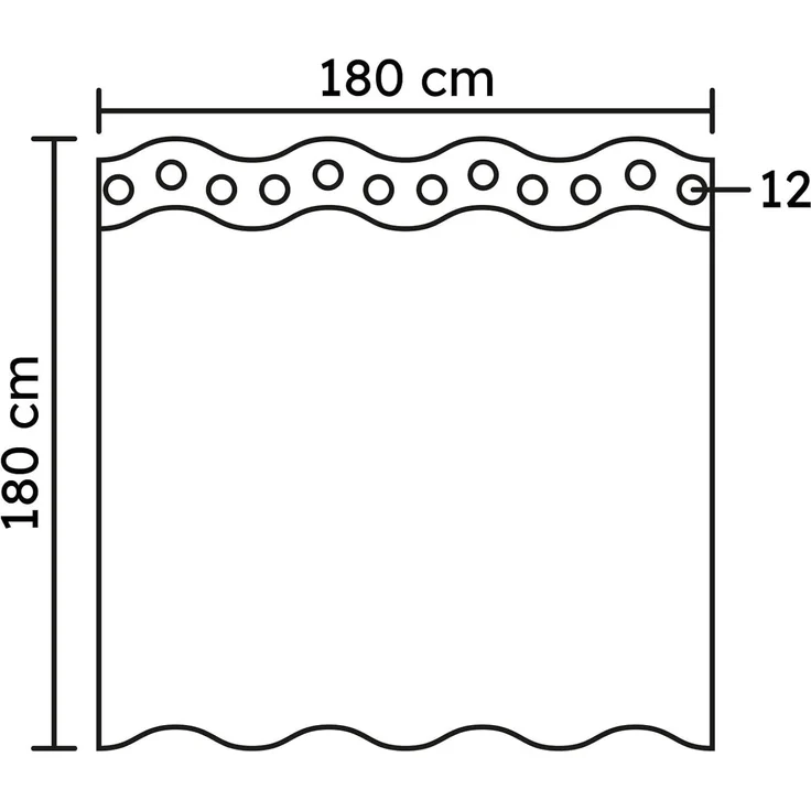 Kleine Wolke Duschvorhang Breite 180 cm – Bild 3