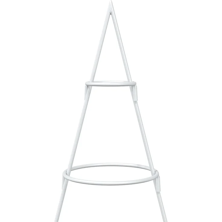 vidaXL Metall-Weihnachtsbaum mit Ständer KUOPIO 210 cm Stahl Weiß 42053803 – Bild 5