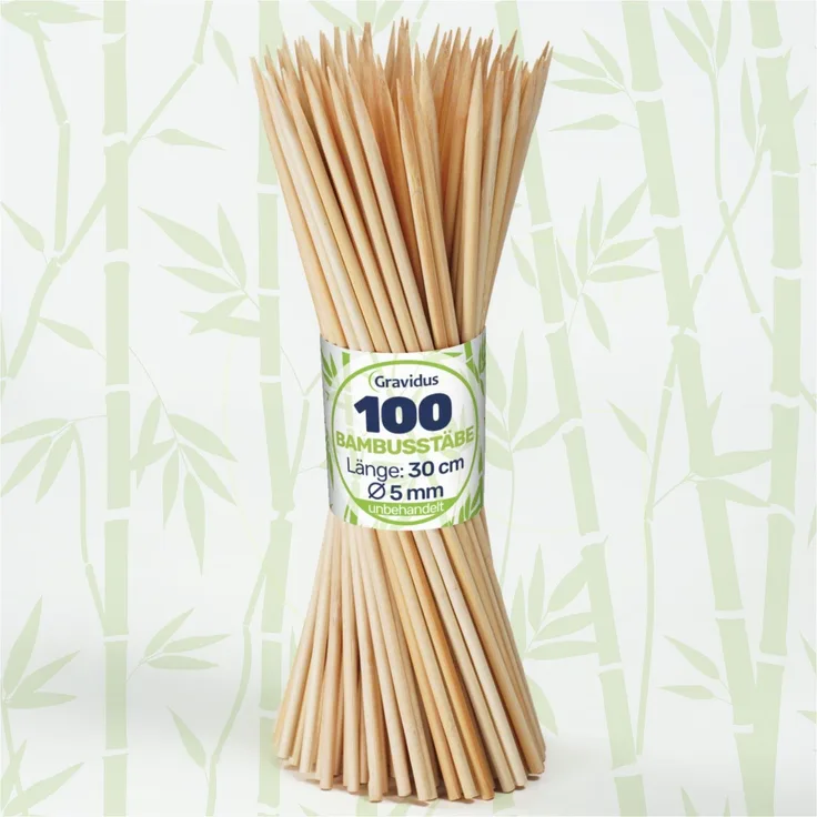 Bambus Splittstäbe 30 cm – Pflanzstäbe Rankhilfe für Garten & Topf 100