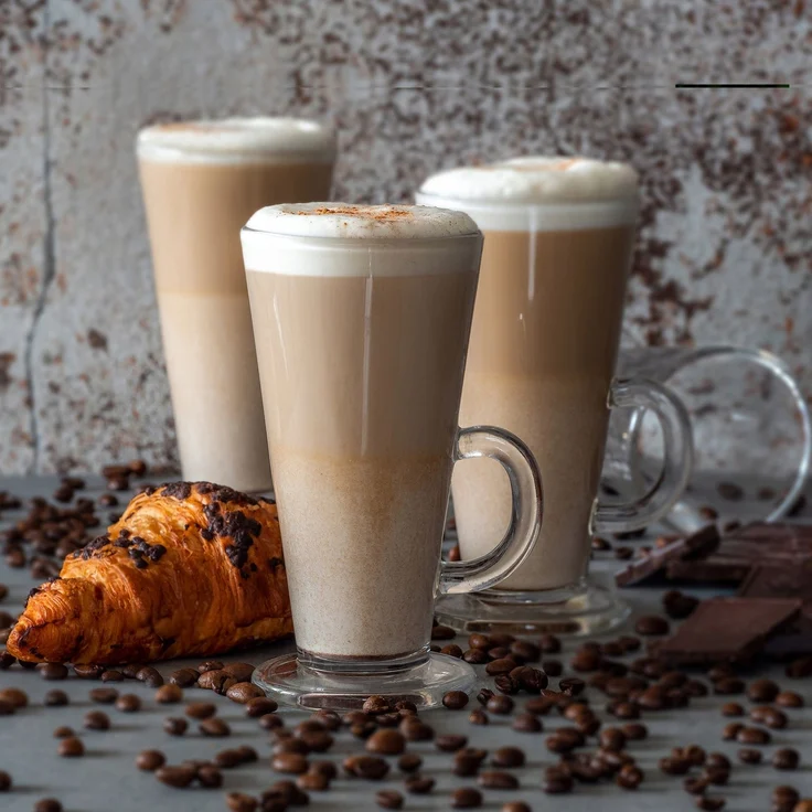 KADAX Kaffee-Latte-Gläser für Getränke, 6er-Set, 260 ml – Bild 2