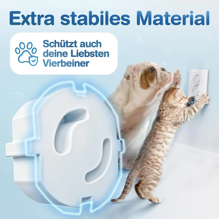 Adlersfeld® - Steckdosen Kindersicherung - [10 Stück] - Steckdosenschutz Steckbar - Kindersicherung für Steckdose - Steckdosensicherung für Babys und Kinder – Bild 4