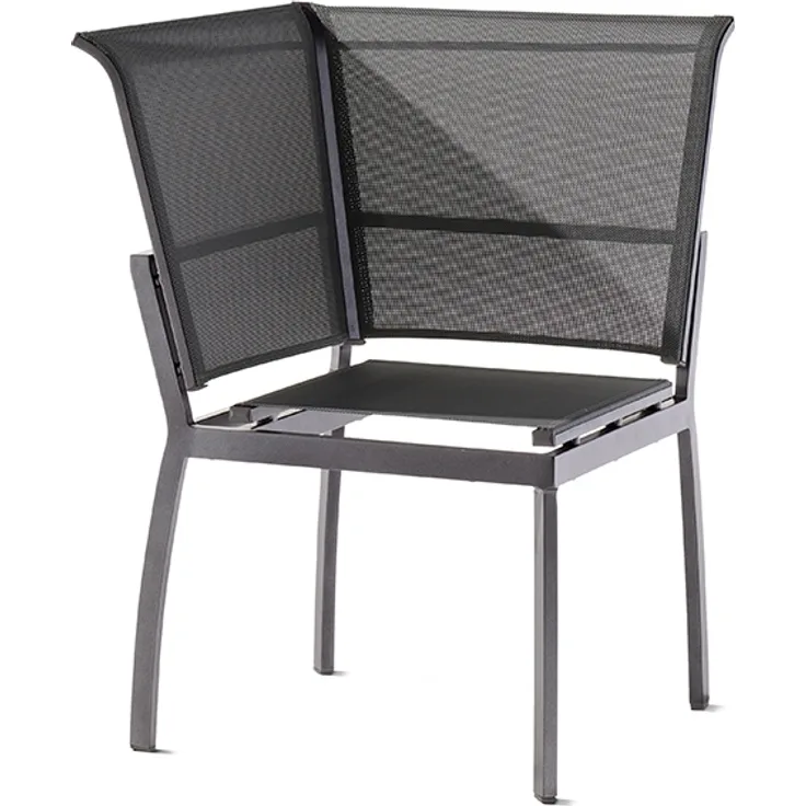 Sieger Malaga Eckteil mit Polyesterbeschichtung, Aluminium Silbergrau, 65,5 x 92 x 55,5