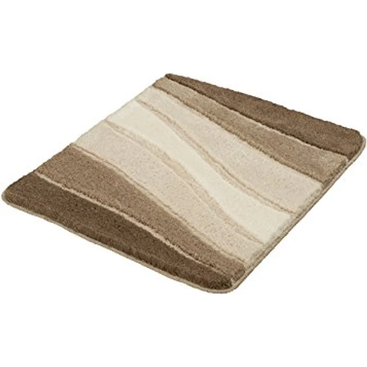 MEUSCH Badematte Ocean, Höhe 23 mm, rutschhemmend beschichtet, fußbodenheizungsgeeignet, Kunstfaser, rechteckig, Badteppich, Wellen Design, mit Farbverlauf, Hoch-Tief Effekt, waschbar – Bild 2