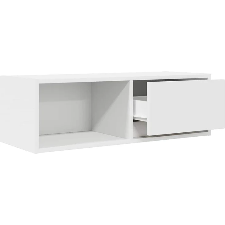 2 pcs TV-Schrank, Lowboard TV Weiß 80x31x25,5 cm Holzwerkstoff – Bild 5