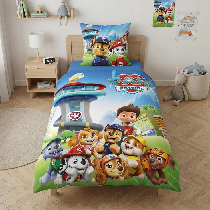 Paw Patrol Bettwäsche Set 140 × 200 cm mit Kissenbezug 65x65 cm – Bild 3