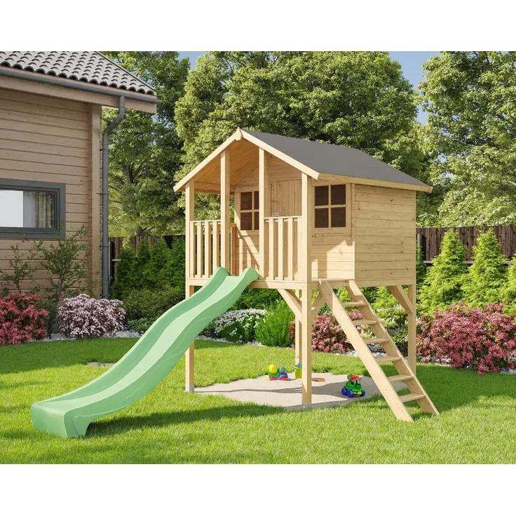 Stelzenhaus Tom / Toby mit Rutsche pastell grün