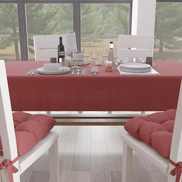 Petti Artigiani Italiani - Tischdecke, Küchentischdecke aus Baumwolle, einfarbig, Dunkles Puder X15 Plätze (140 x 300 cm) – Bild 3