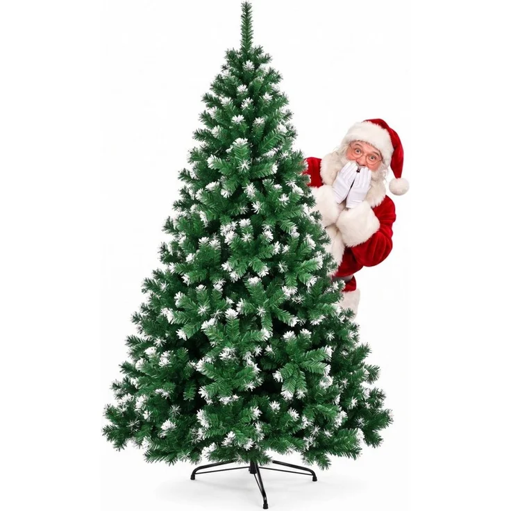 One Home Künstlicher Weihnachtsbaum naturgetreuer Tannenbaum künstlich inkl. Ständer, Christbaum dichte Zweige im Nordmanntannen-Look, ohne Beleuchtung – Bild 1