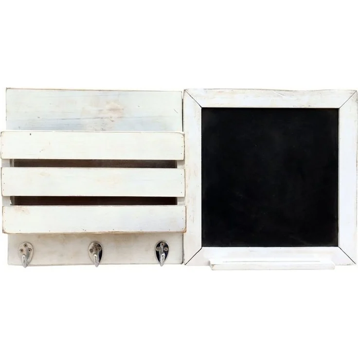 HTI-Living Schlüsselbrett Garderobe mit Tafel Lino, (Stück, 1 St, 1 Wandtafel), Wandorganizer Tafel Pinnwand Memoboard Hakenleiste Kleiderhaken – Bild 1