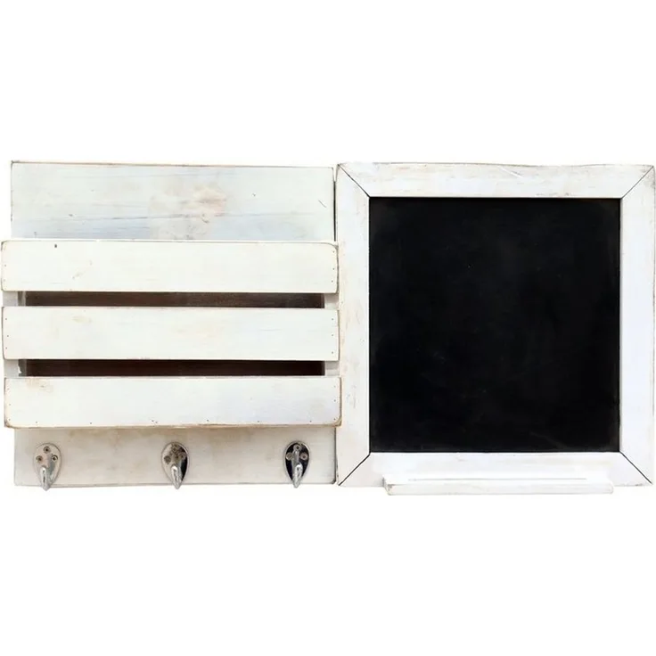 HTI-Living Schlüsselbrett Garderobe mit Tafel Lino, (Stück, 1 St, 1 Wandtafel), Wandorganizer Tafel Pinnwand Memoboard Hakenleiste Kleiderhaken