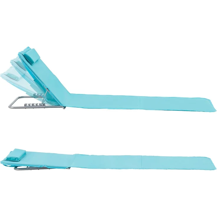 en. casa 'Cellorigo' Strandmatte, 2er Set, Stahl Grau, Polyester Türkis, 160x49 cm – Bild 4