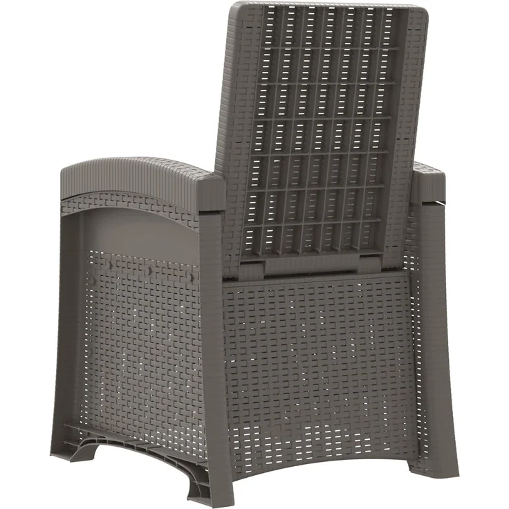 vidaXL Liegesessel Garten Rattan-Optik Hellgrau und Anthrazit PP 8012013 – Bild 5