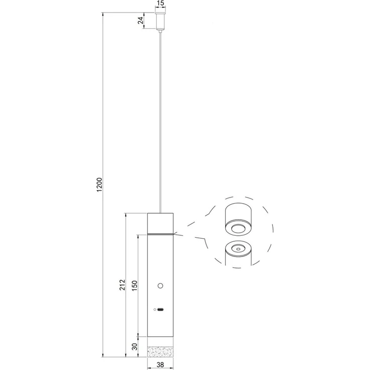 Akku Pendelleuchte PELO Grün, dimmbar, abnehmbarer Leuchtenkopf Ø 3,8cm – Bild 12