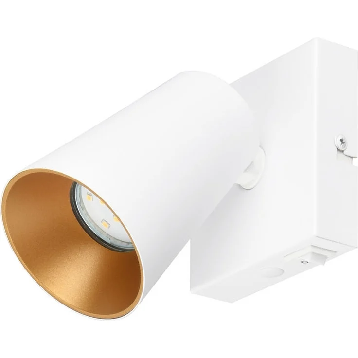 LED Wandstrahler Weiß Gold mit Schalter, Breite 10cm – Bild 2