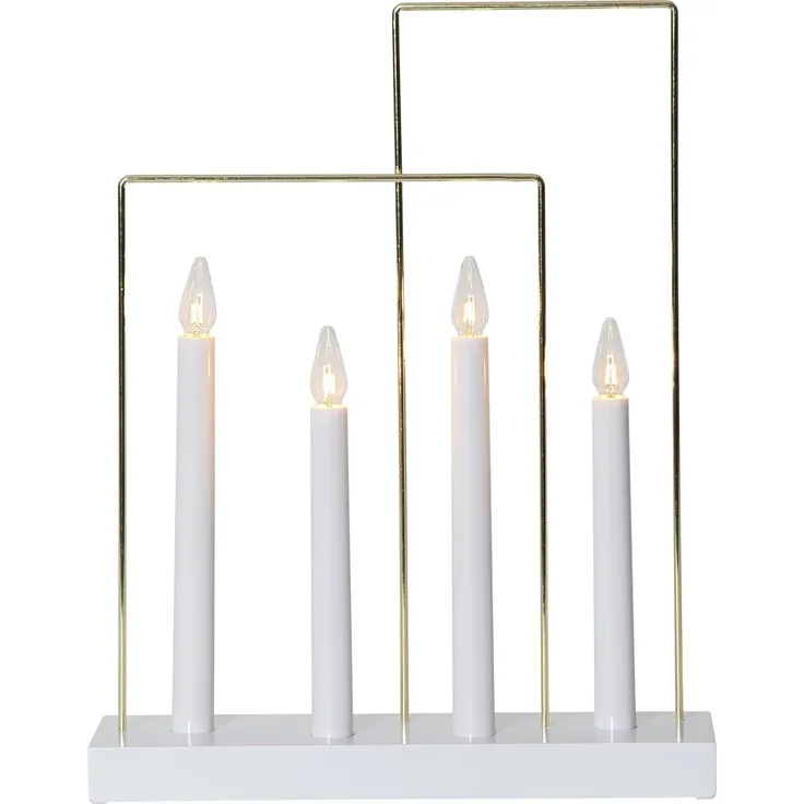 Fensterleuchter "Glossy Frame", 4-flammig, weiß