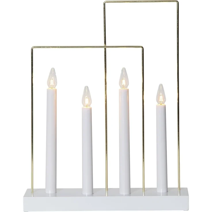 Fensterleuchter "Glossy Frame", 4-flammig, weiß – Bild 1