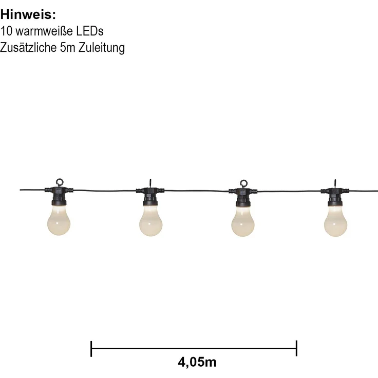LED Party-Lichterkette ,Circus', Netzbetrieb, warmweiß, milchig, outdoor, L 405cm – Bild 5