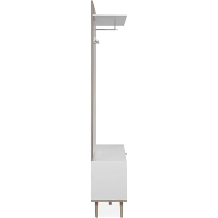 Finori Göteborg 42A Kompaktgarderobe, weiß / Dekor Sonoma Eiche | Maße: B x H x T ca. 68 x 195 x 32 cm – Bild 6