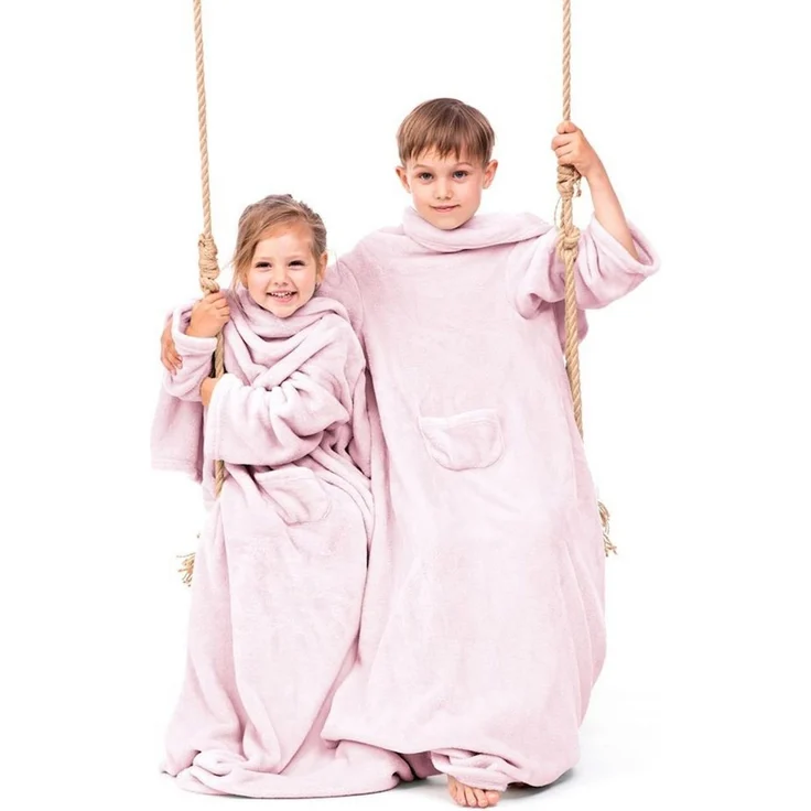 Kinderdecke Ärmeldecke Lazykids für Kinder - Kuscheldecke mit Ärmeln, DecoKing – Bild 2