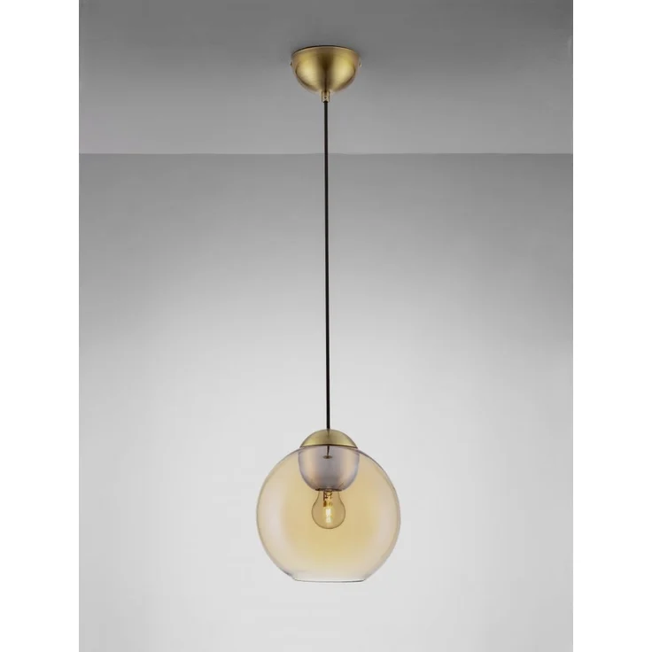 Nova Luce 9009239 MIDORI Pendelleuchte 1-flammig Gold Amber E27 – Bild 4