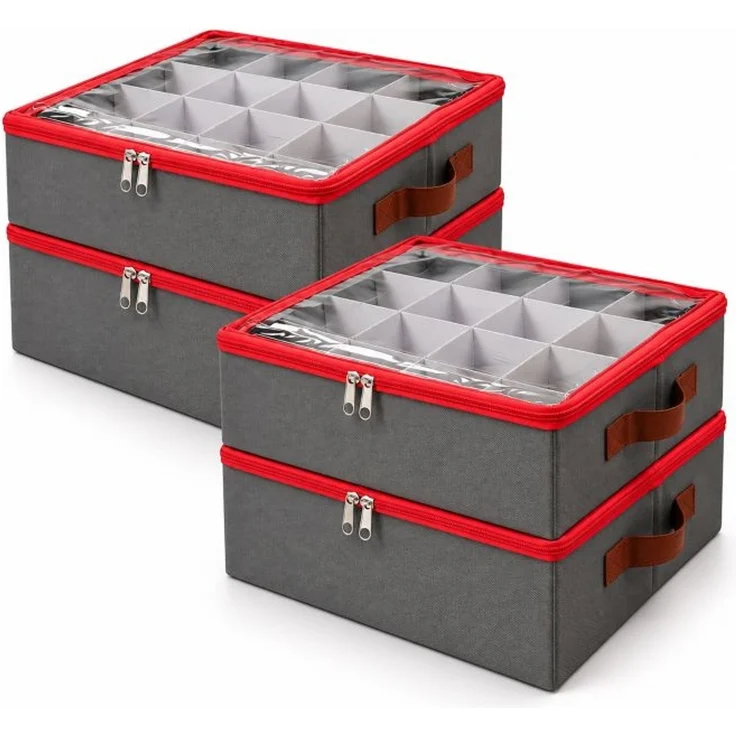 Relaxdays Weihnachtskugel Aufbewahrungsbox 4er Set – Bild 10