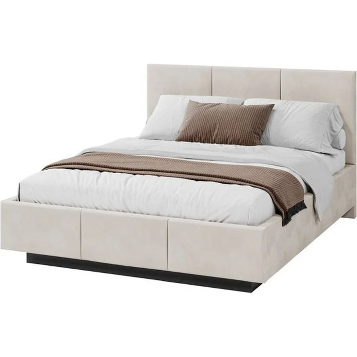 FDM Polsterbett ALMADA modern mit Bettkasten MADE IN EU - mit Trinity Velours Bezug (verfügbar 90x200 120x200 140x200 160x200 180x200cm, Bettrahmen, Bett, mit großen gepolsterten Kopfteil, mit Bettkasten zum aufklappen), Hebbarer Metallrahmen, Bettkast... – Bild 4