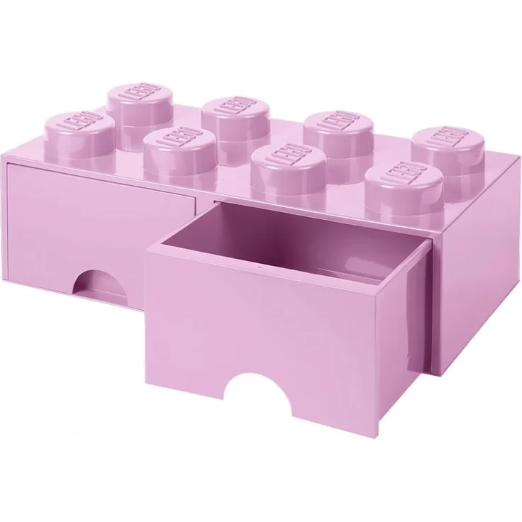 Lego 'Storage Brick 8' Aufbewahrungsbox rosa mit 2 Schubladen – Bild 1