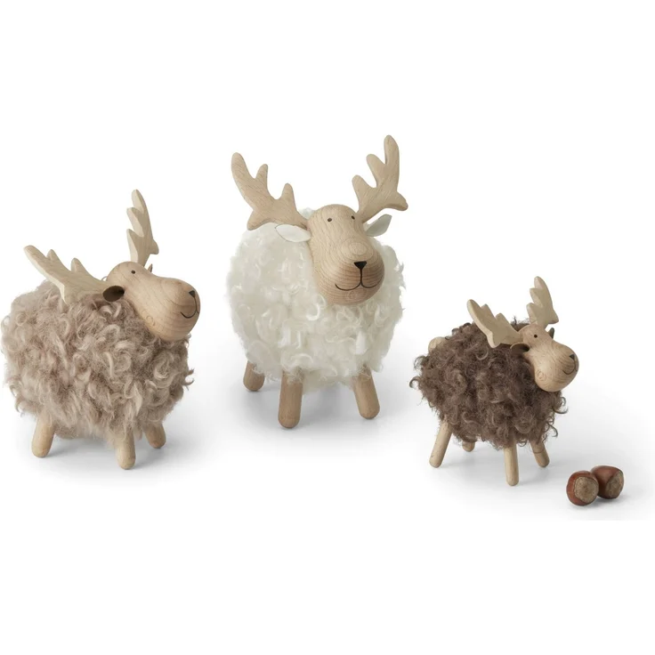 Nils Elch - Weihnachtsdeko 13 x 16 x 16 cm weiß